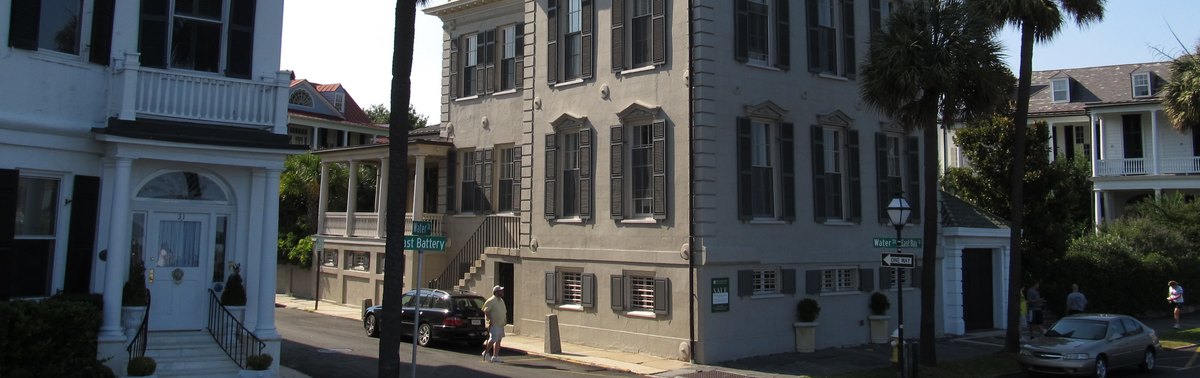 East Battery at Water Street in Charleston, a flood-prone peninsula corner