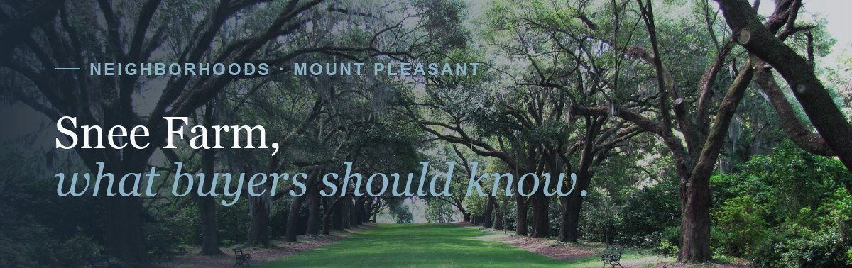 Snee Farm neighborhood, Mount Pleasant SC