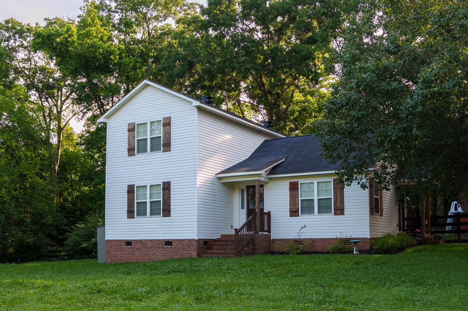 Front of 1445 Buford Court, a white two-story traditional home in Rock Hill, SC