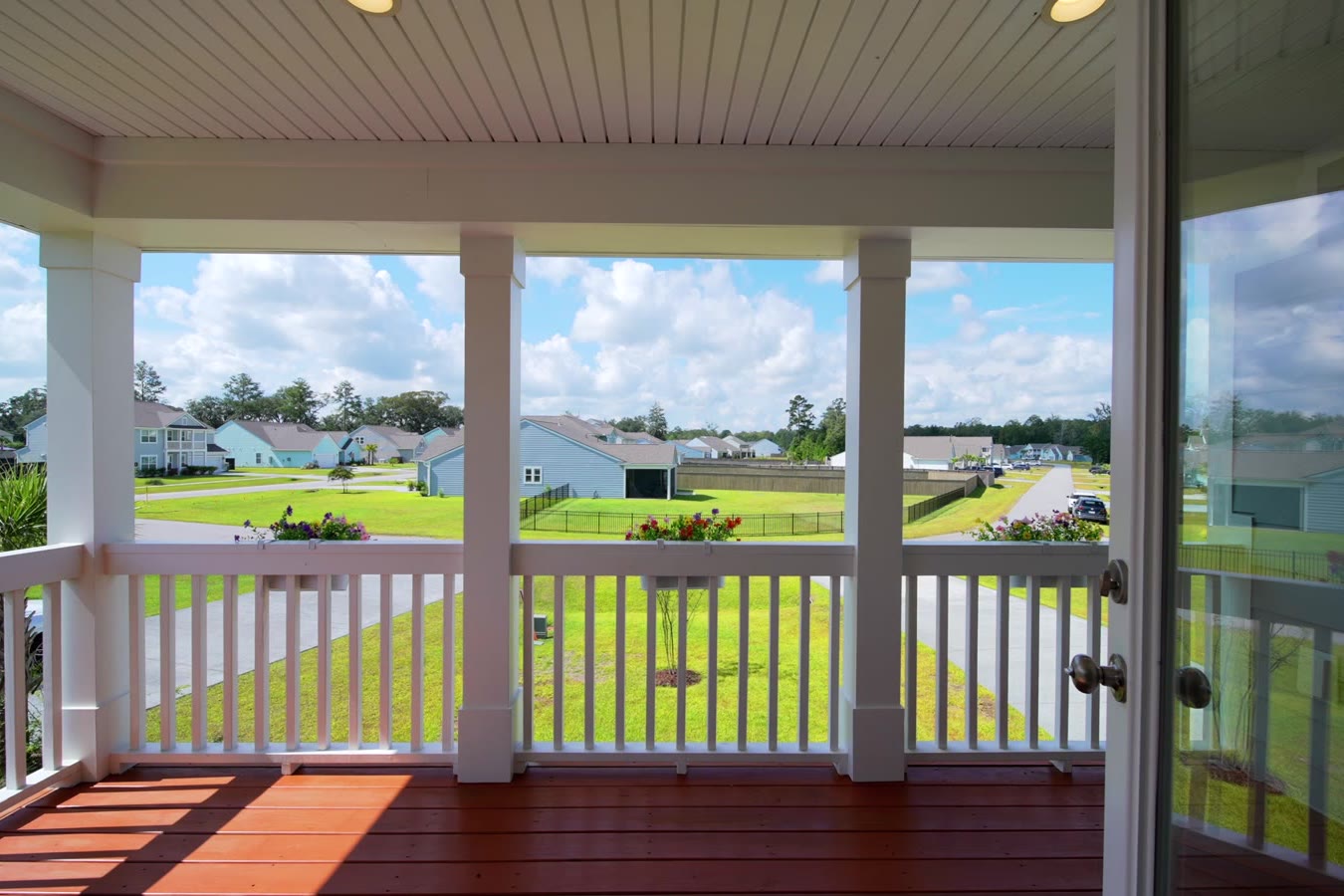 Upper porch overlooking the neighborhood